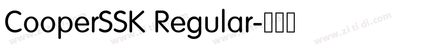 CooperSSK Regular字体转换